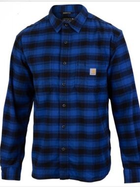 Carhartt Rugged Flex Mid weight Plaid Button-Front Flannel Shirt. Medium.